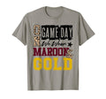 Gameday Football We Wear Maroon And Gold T-Shirt - Unique Graphic Unisex - T-Shirt, Sweatshirt, Hoodie