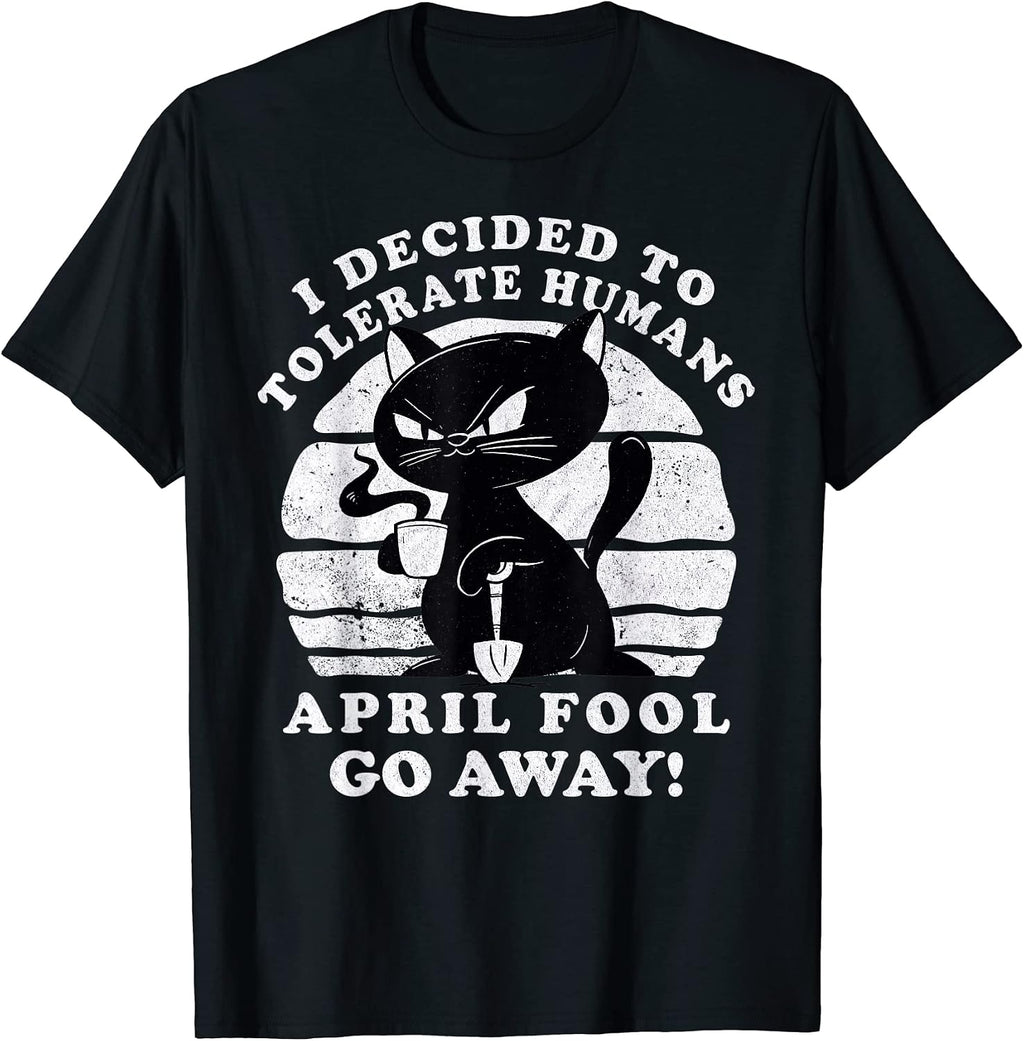 Sarcastic, Funny, Introvert Cat, April Fools Gifts - Adult & Kids T-Shirts, Sweatshirts & Hoodies apparel design preview 1