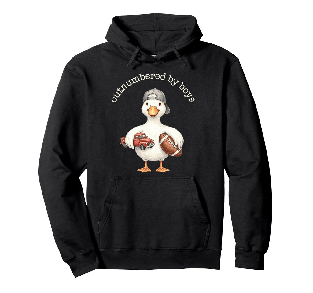 Outnumbered Duckling Toy Truck Football Hoodie - Graphic Print for Adults - T-Shirt, Sweatshirt, Hoodie