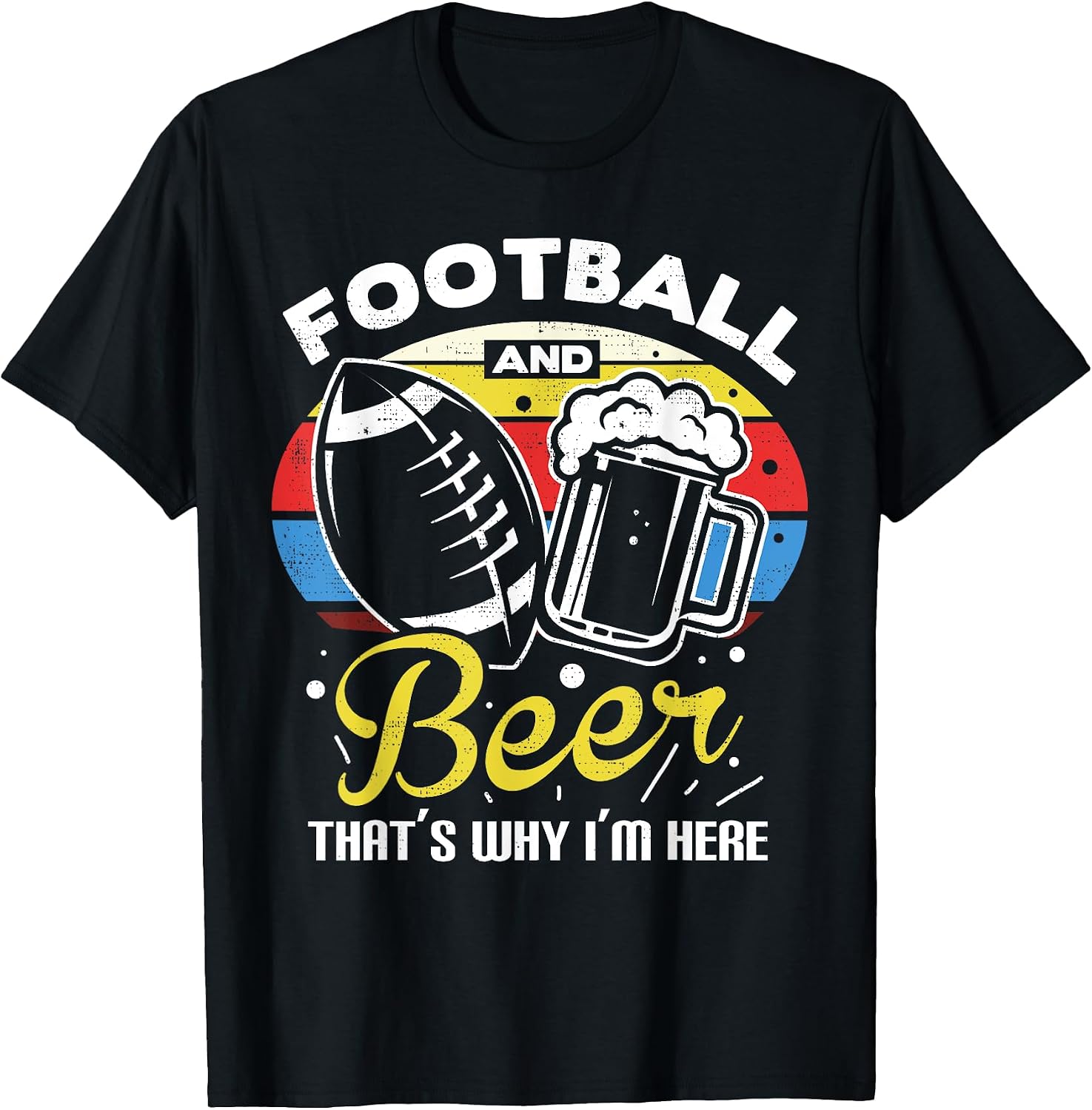 Football and Beer gifts Drinking gift - Adult & Kids T-Shirts, Sweatshirts & Hoodies apparel design preview 1