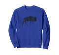 Wildebeest Distressed Wildebeest Sweatshirt - Casual Everyday Wear Unisex - T-Shirt, Sweatshirt, Hoodie