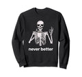 Never Better 90S Aesthetic Trending Sweatshirt - Streetwear Style Men Women - T-Shirt, Sweatshirt, Hoodie