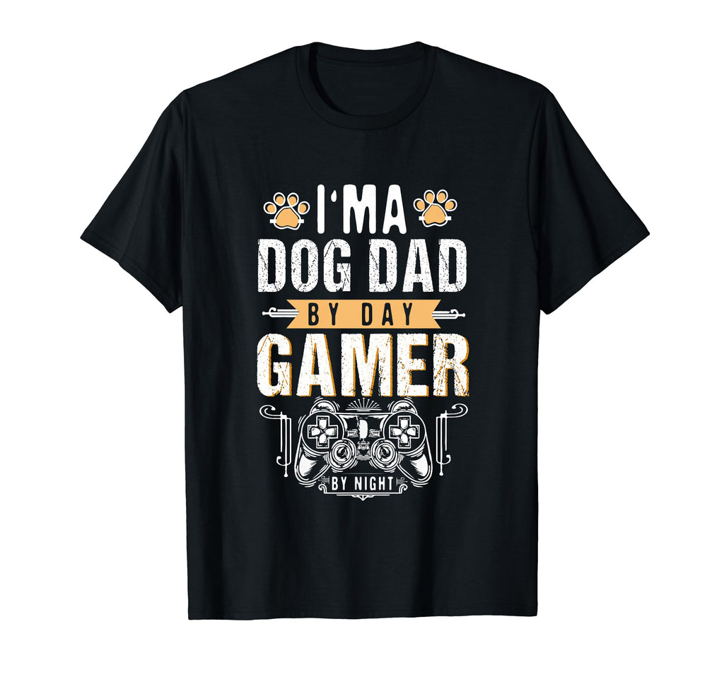 Mens Dog Dad Day Gamer Night Fathers T-Shirt - Minimalist Print Men Women - T-Shirt, Sweatshirt, Hoodie
