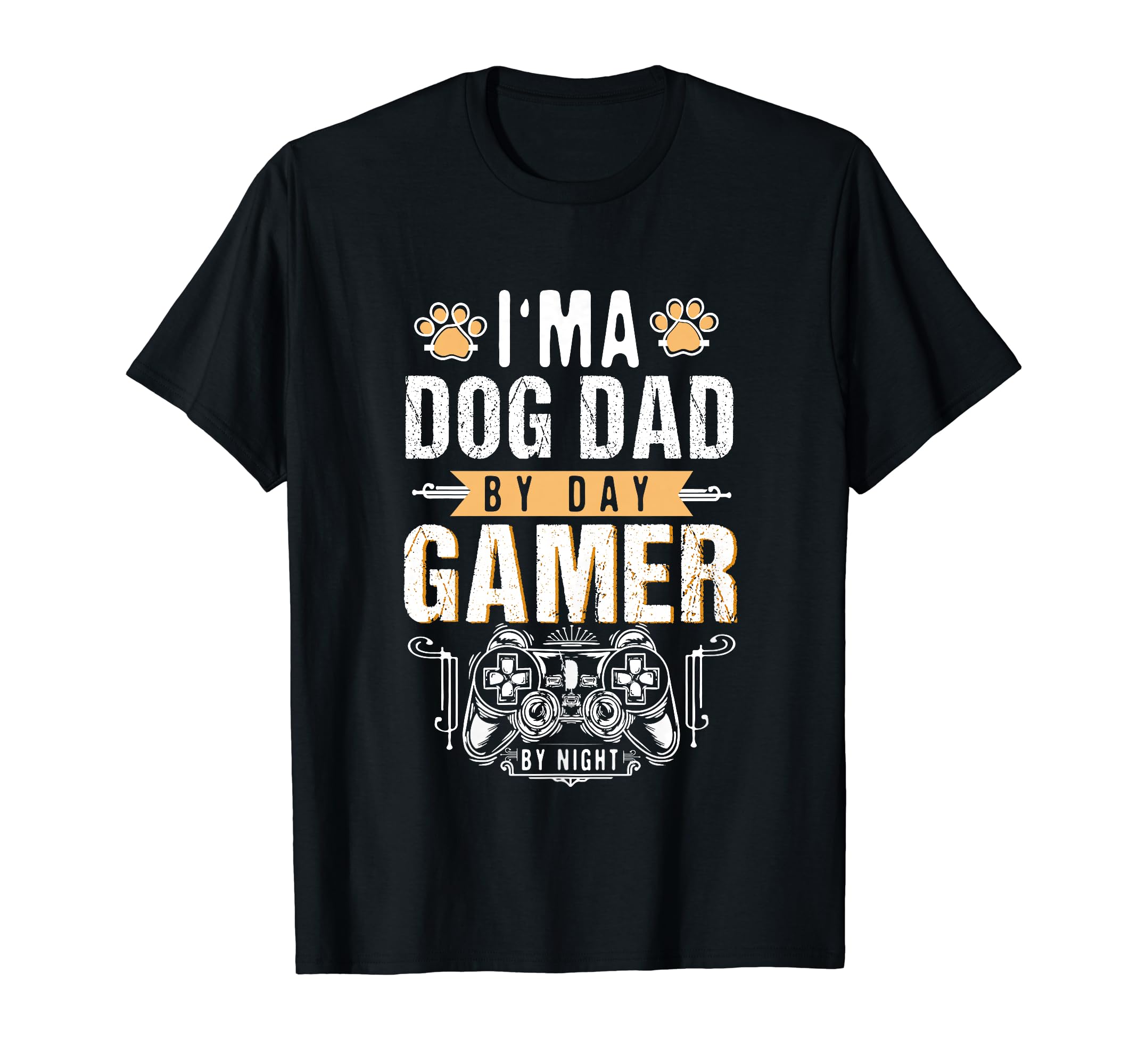Mens Dog Dad Day Gamer Night Fathers T-Shirt - Minimalist Print Men Women - T-Shirt, Sweatshirt, Hoodie