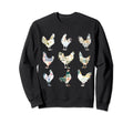Womens Chicken Hen Boho Farmhouse Sweatshirt - Unique Graphic Men Women - T-Shirt, Sweatshirt, Hoodie