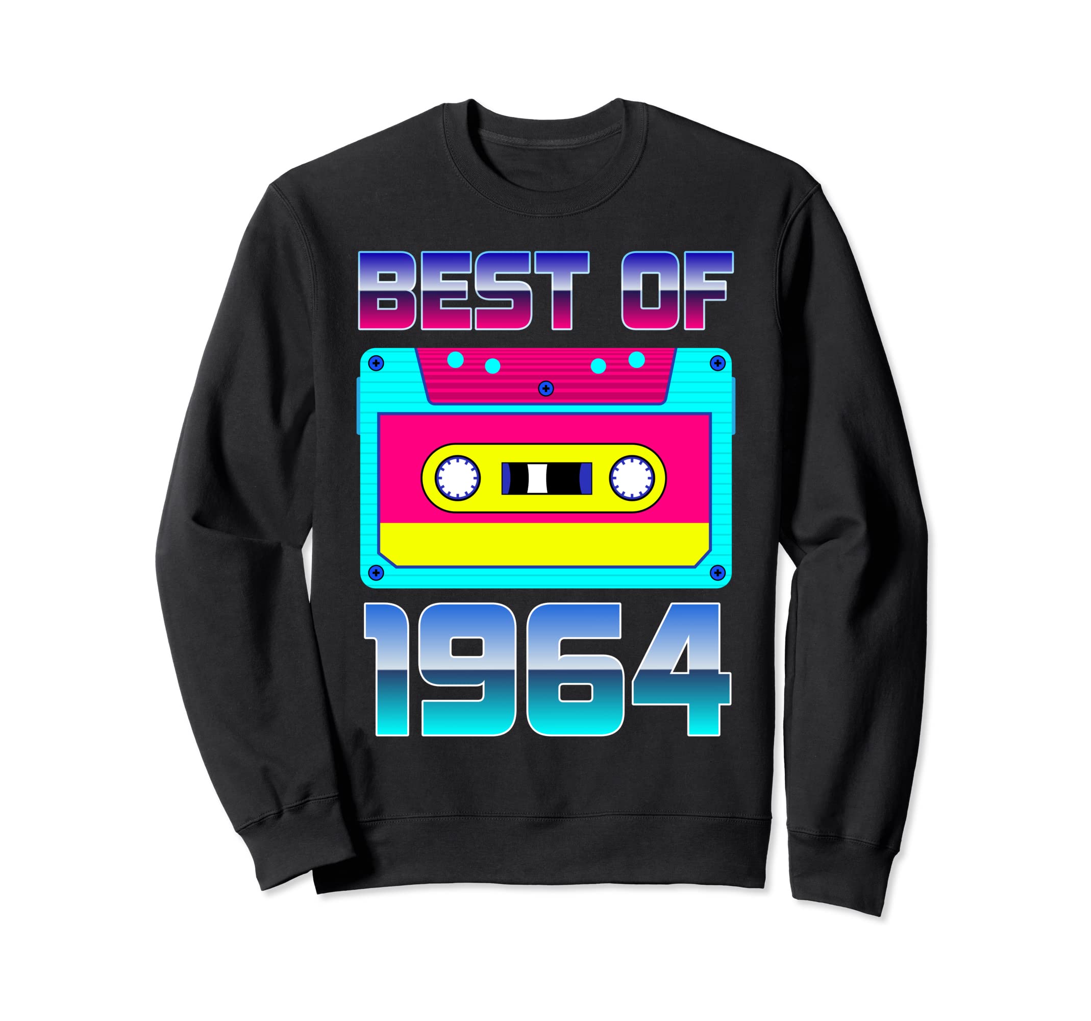 Best 1964 Futuristic Cassette Sweatshirt - Custom Art Print for Adults - T-Shirt, Sweatshirt, Hoodie