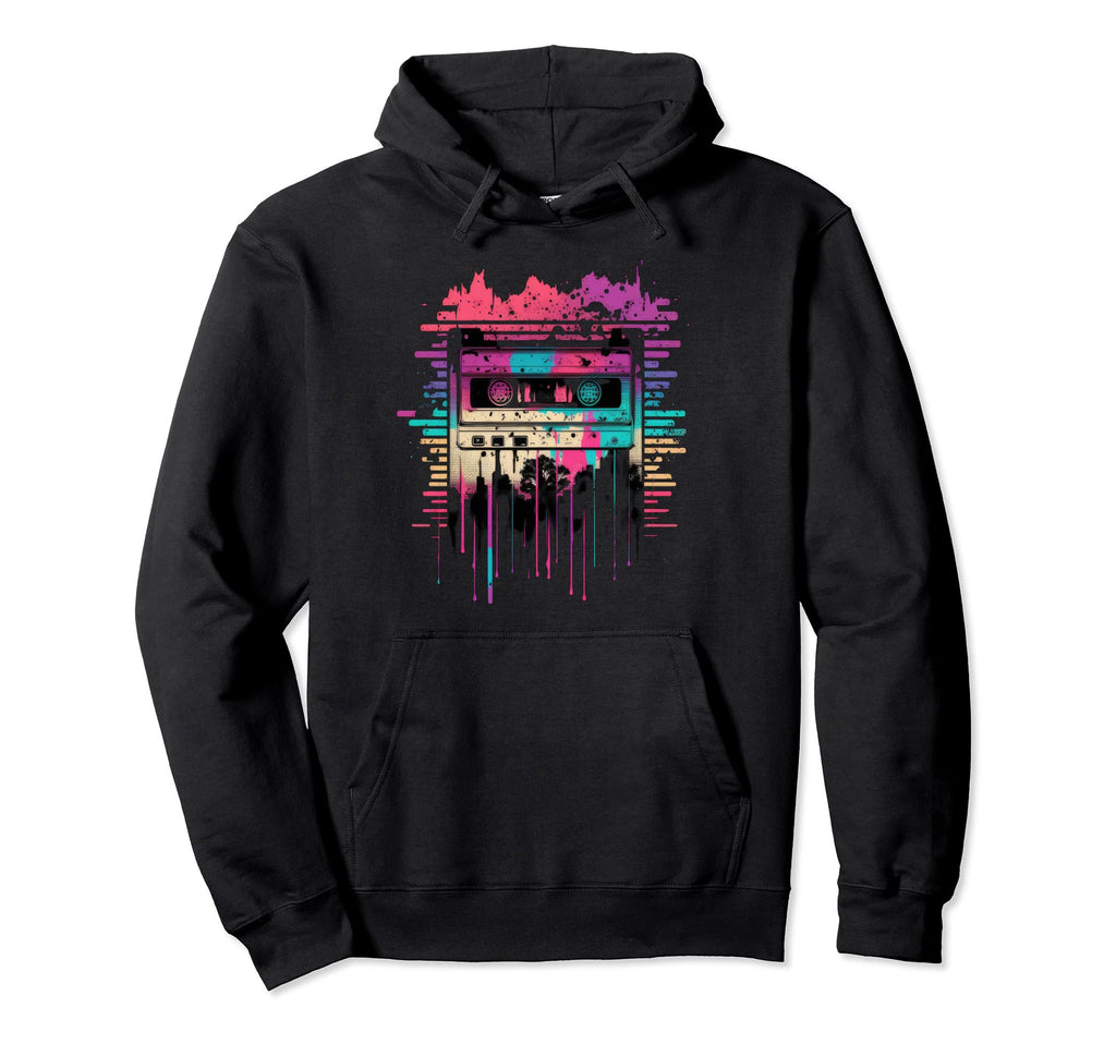 Old School Tape Cassette Mixtape Hoodie - Graphic Print Unisex - T-Shirt, Sweatshirt, Hoodie