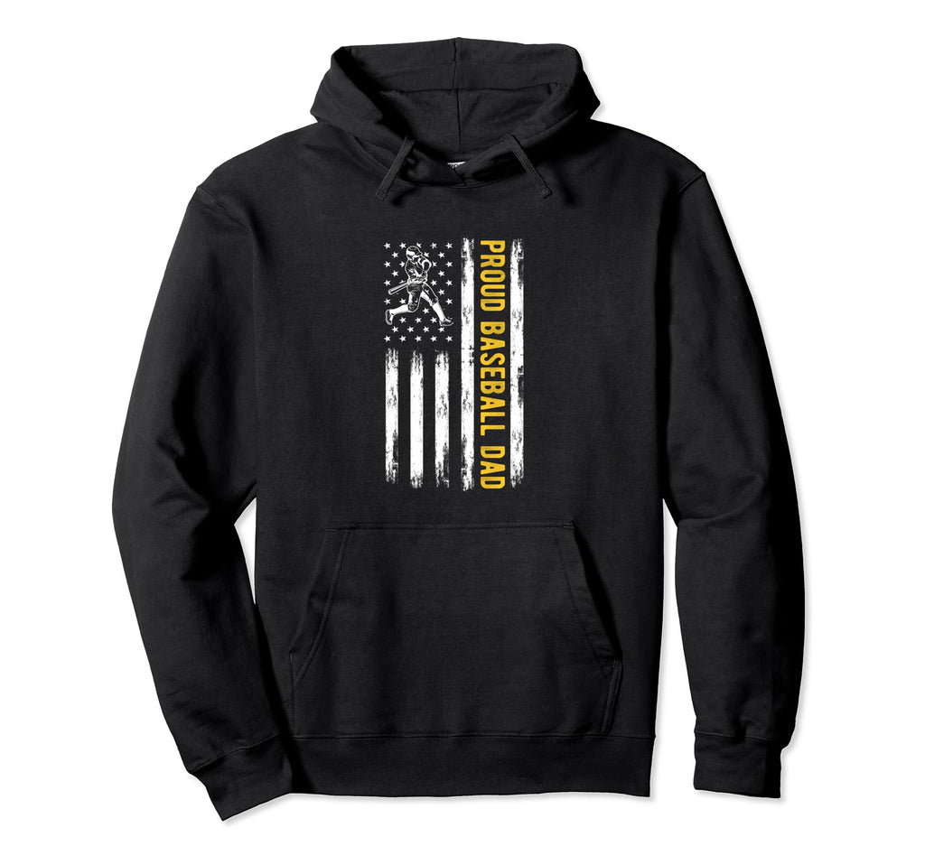 Proud Baseball Dad Family Team Coach Hoodie - Novelty Apparel for Adults - T-Shirt, Sweatshirt, Hoodie
