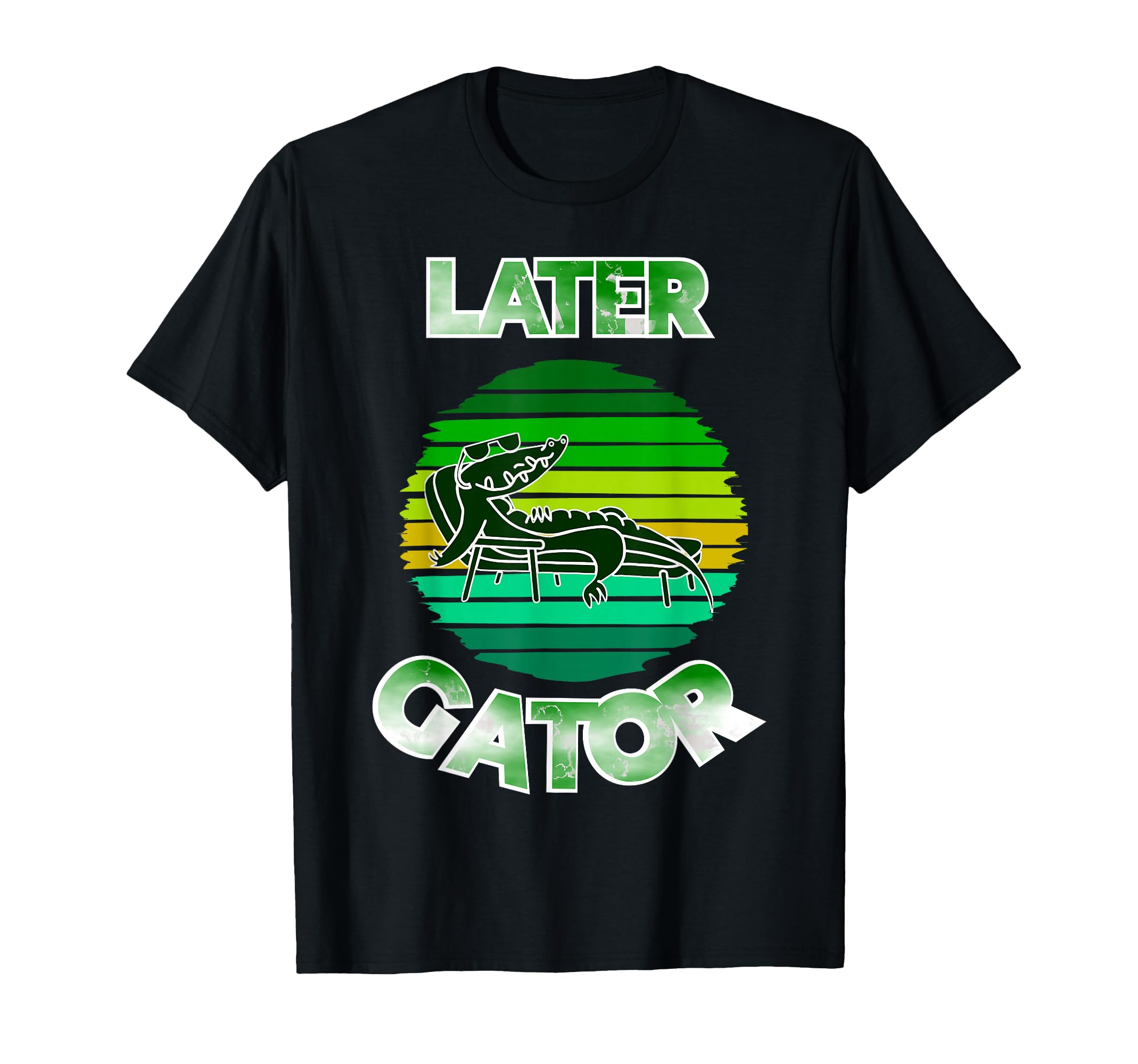 Later Gator Sunset Alligator Summer T-Shirt - Graphic Print for Adults - T-Shirt, Sweatshirt, Hoodie