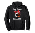 Busy Raising Ballers Funny Soccer Hoodie - Minimalist Print Men Women - T-Shirt, Sweatshirt, Hoodie