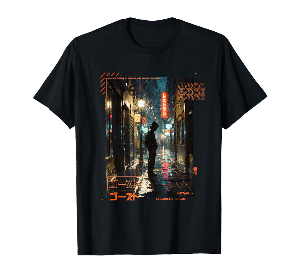 Standing Japanese Cyberpunk T-Shirt - Fun Novelty Design Men Women - T-Shirt, Sweatshirt, Hoodie