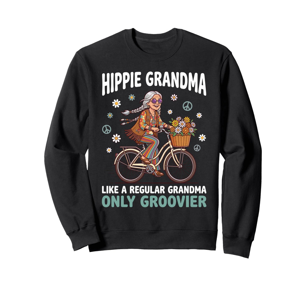 Bike Riding 70S Boho Aesthetic Sweatshirt - Graphic Print for Adults - T-Shirt, Sweatshirt, Hoodie