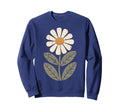 Daisy Flower Boho Art Floral Sweatshirt - Casual Everyday Wear Unisex - T-Shirt, Sweatshirt, Hoodie
