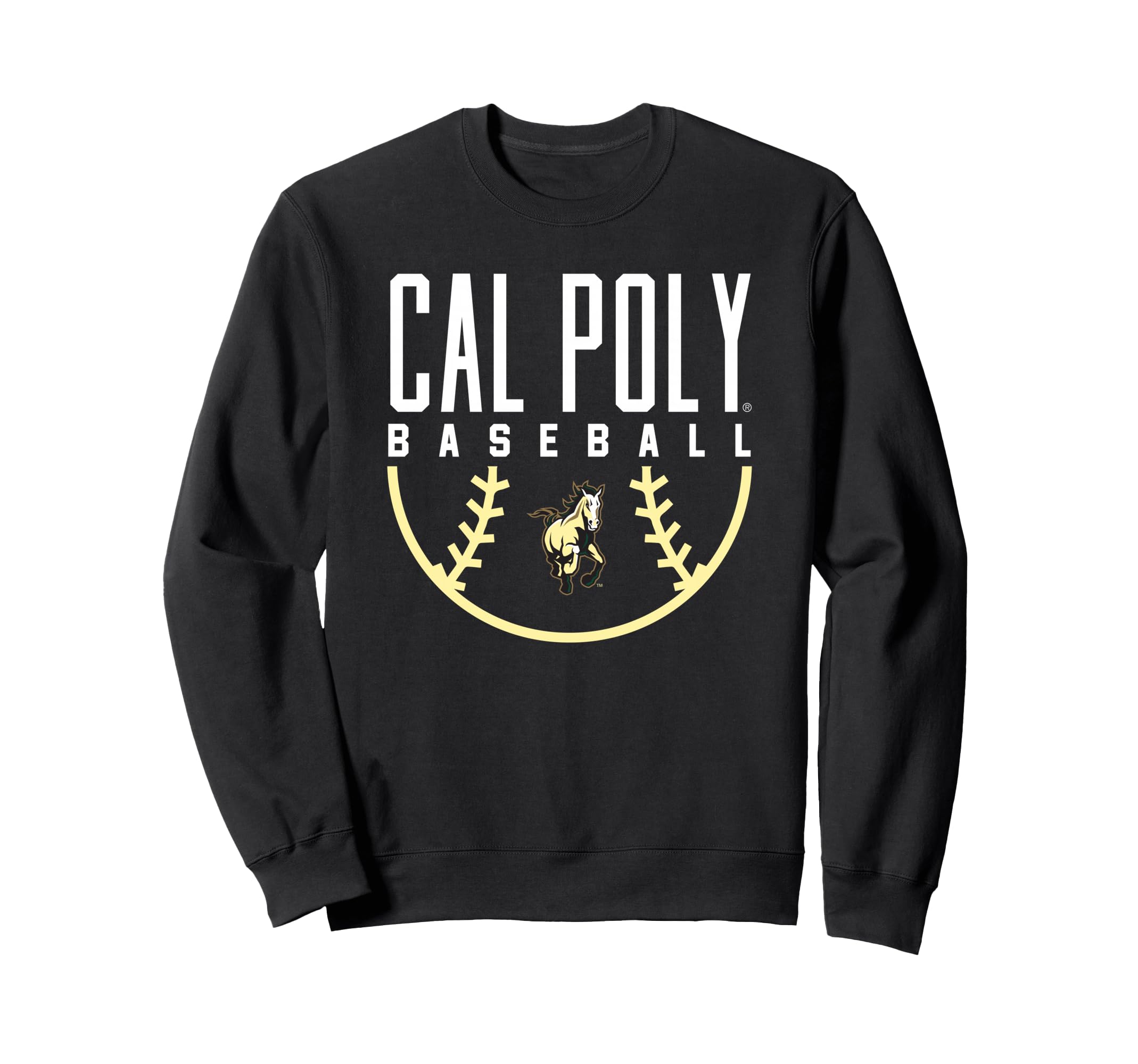 Cal Poly Mustangs Baseball Arch Sweatshirt - Custom Art Print for Adults - T-Shirt, Sweatshirt, Hoodie