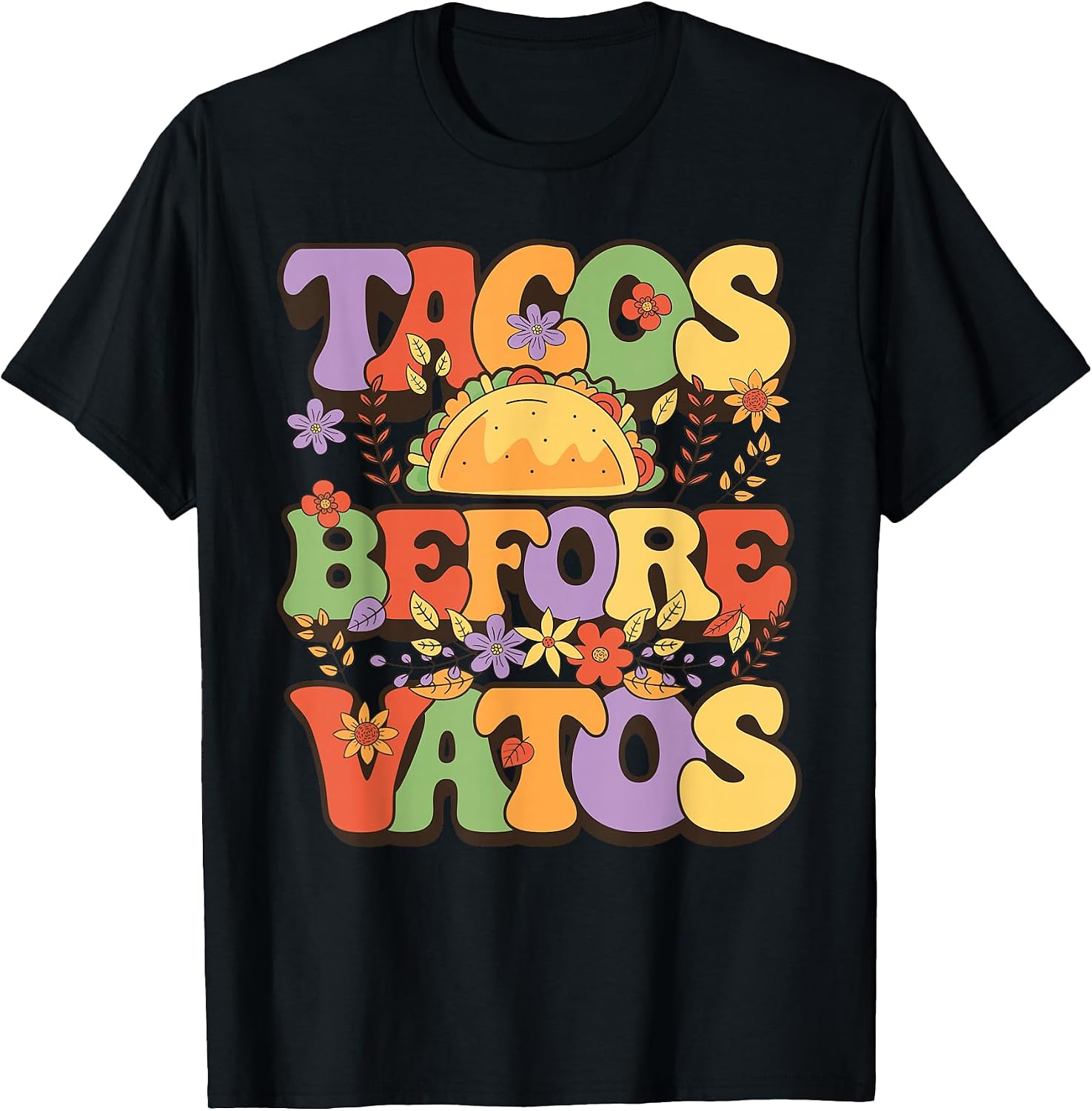 Cute Tacos Before Vatos Girls - Adult & Kids T-Shirts, Sweatshirts & Hoodies apparel design preview 1