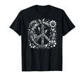 60S 70S Peace Love And Groovy Flower T-Shirt - Minimalist Print for Adults - T-Shirt, Sweatshirt, Hoodie