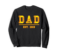 Dad Est 2019 Funny Sports Year Sweatshirt - Minimalist Print Men Women - T-Shirt, Sweatshirt, Hoodie
