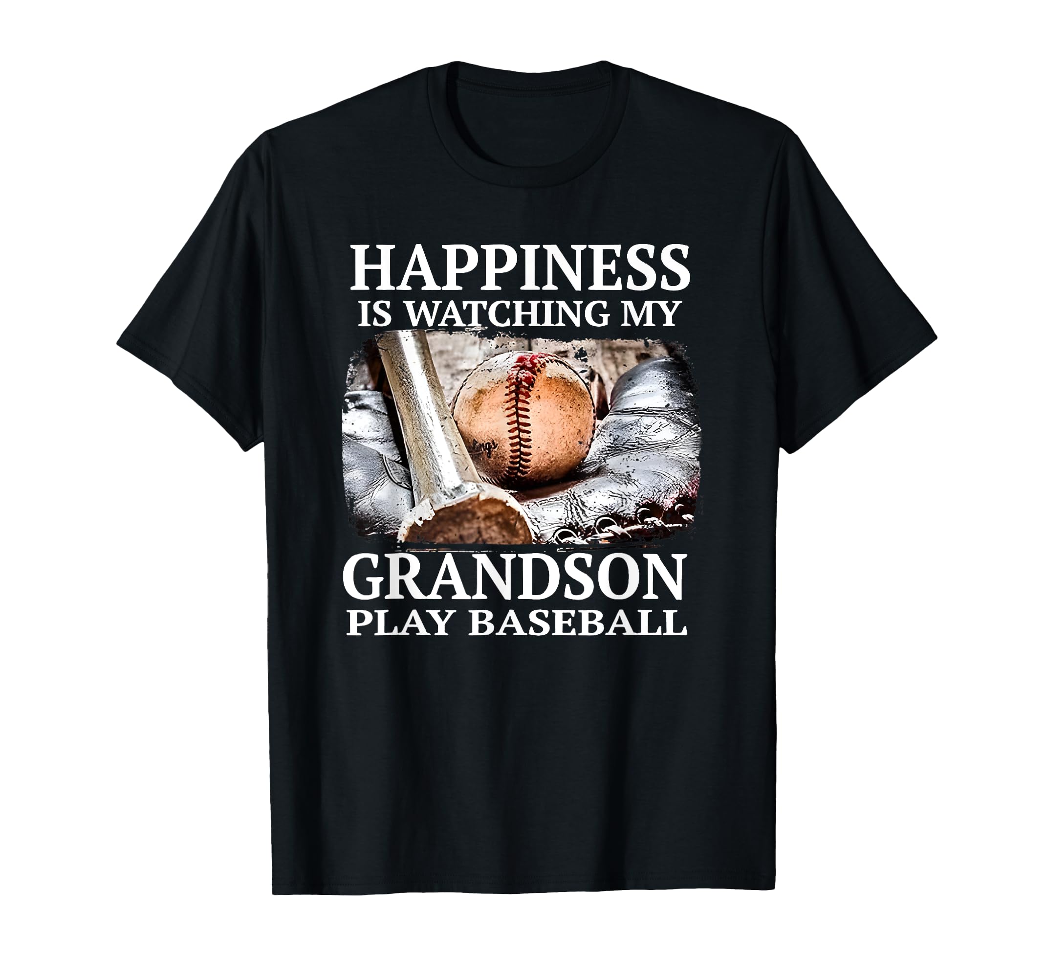 Happiness Is Watching My Grandson T-Shirt - Aesthetic Graphic for Adults - T-Shirt, Sweatshirt, Hoodie