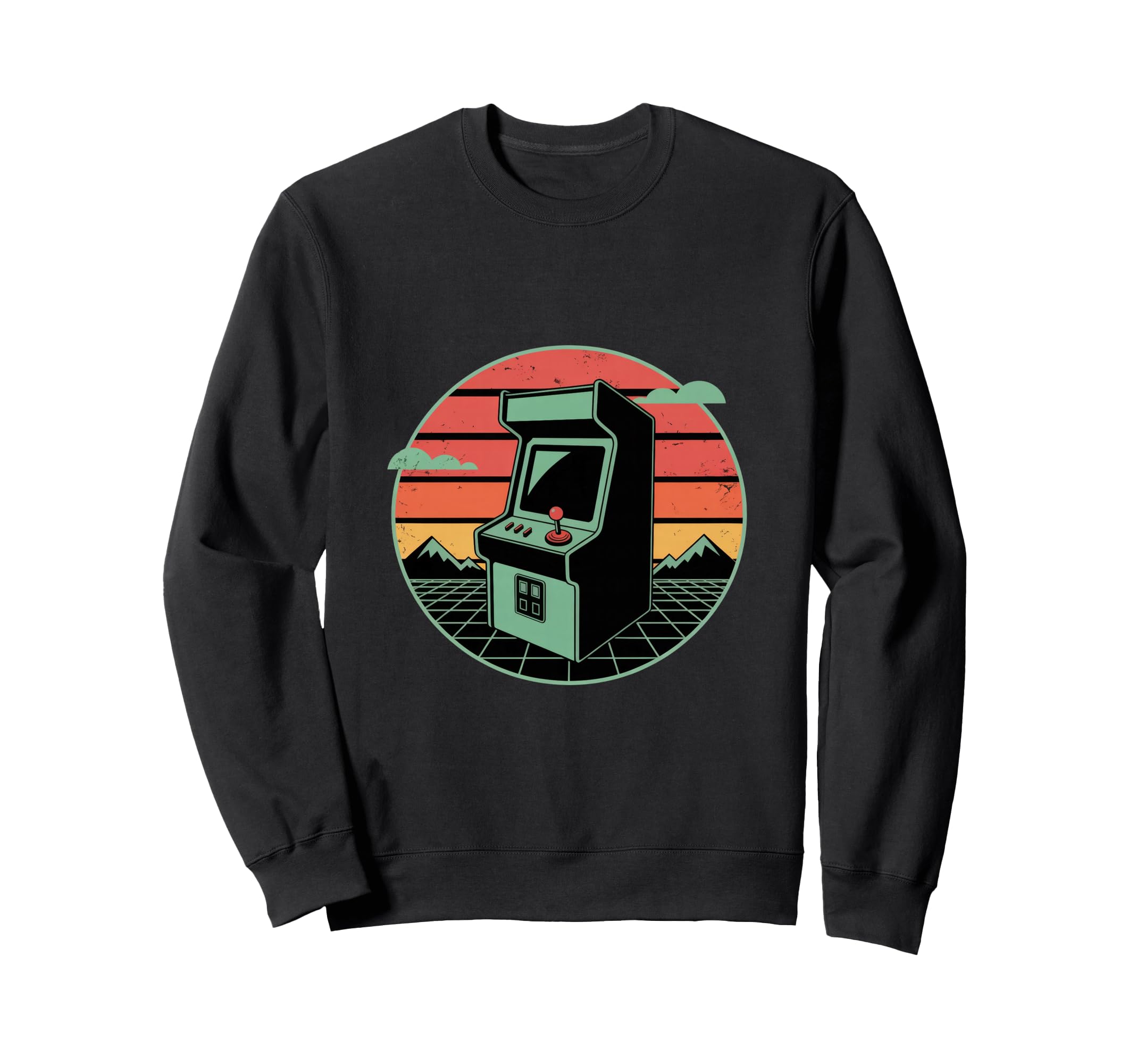 Nostalgic Synthwave Arcade Gaming Sweatshirt - Unique Graphic for Adults - T-Shirt, Sweatshirt, Hoodie
