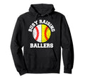 Busy Raising Ballers Funny Baseball Hoodie - Graphic Print Men Women - T-Shirt, Sweatshirt, Hoodie