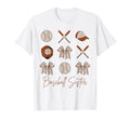 Baseball Sister Coquette Bow Cheer T-Shirt - Minimalist Print for Adults - T-Shirt, Sweatshirt, Hoodie