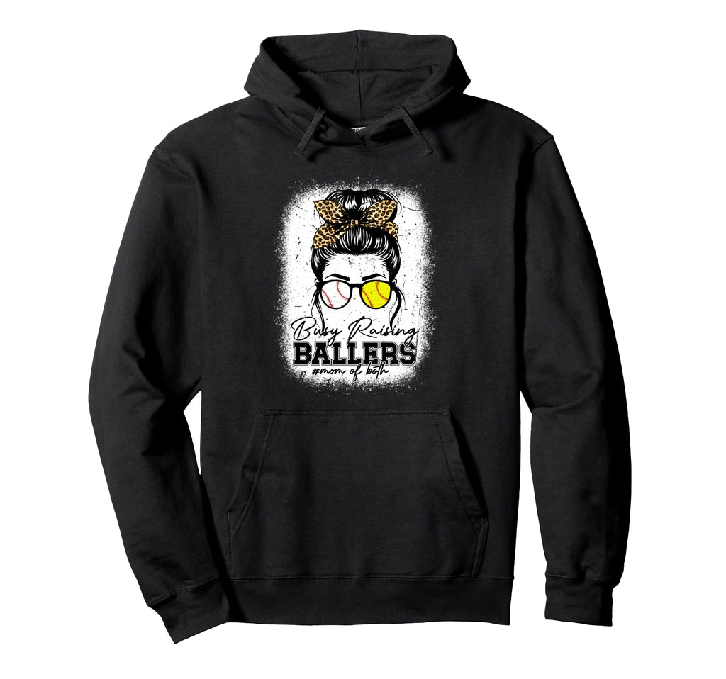 Busy Raising Ballers Baseball Softball Hoodie - Streetwear Style Men Women - T-Shirt, Sweatshirt, Hoodie