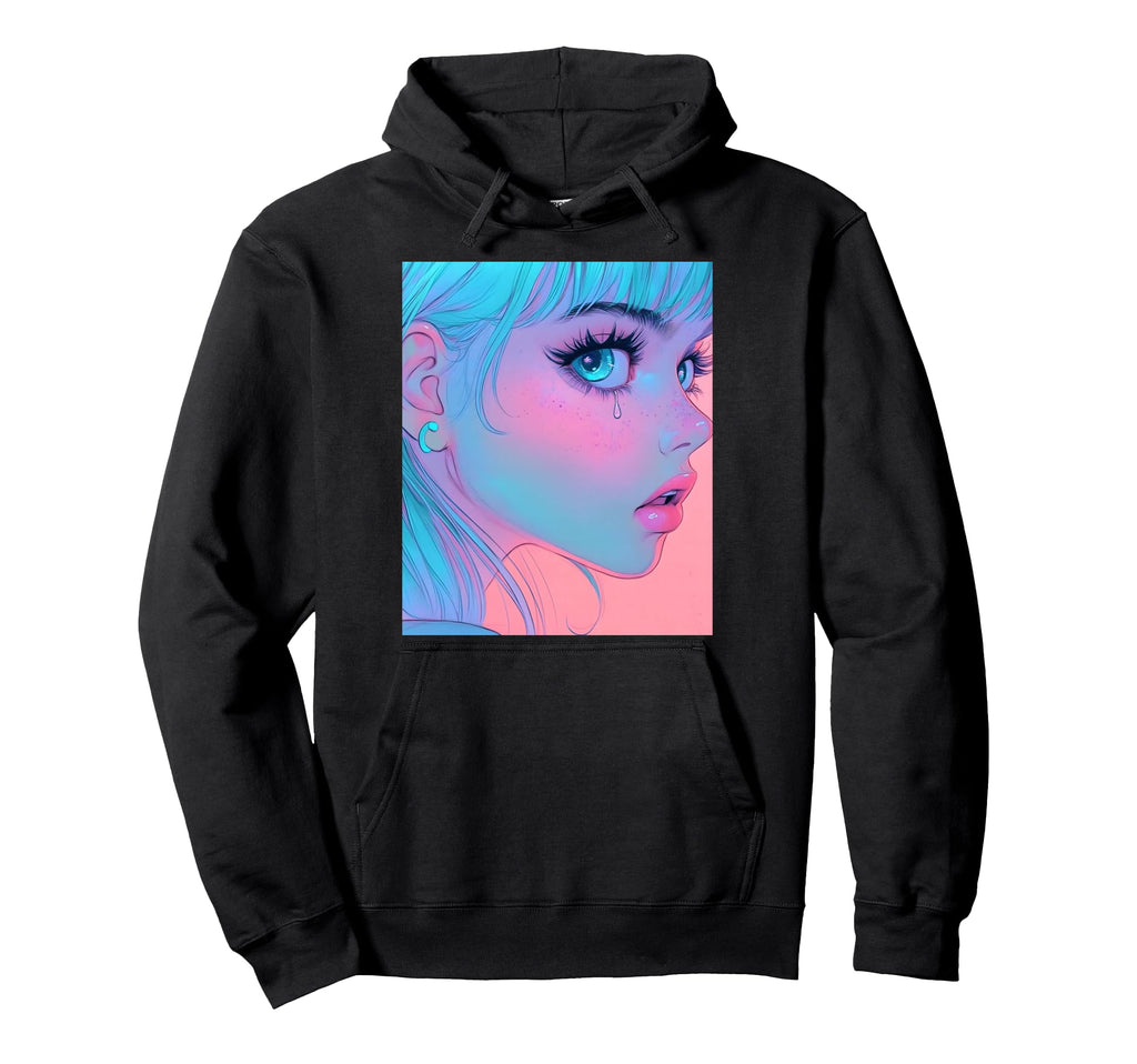 Anime Vaporwave Egirl Aesthetic Hoodie - Aesthetic Graphic for Adults - T-Shirt, Sweatshirt, Hoodie