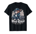 Raised West Coast Hip Hop Teddy Bear Old T-Shirt - Minimalist Print Unisex - T-Shirt, Sweatshirt, Hoodie
