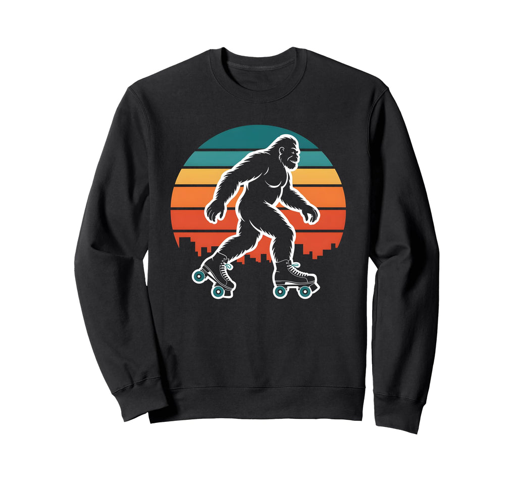 Bigfoot Roller Skates Urban Sunset Sweatshirt - Trendy Graphic Unisex - T-Shirt, Sweatshirt, Hoodie