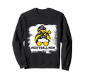 Messy Bun Softball Mom Life Bleached Sweatshirt - Custom Art Print Unisex - T-Shirt, Sweatshirt, Hoodie