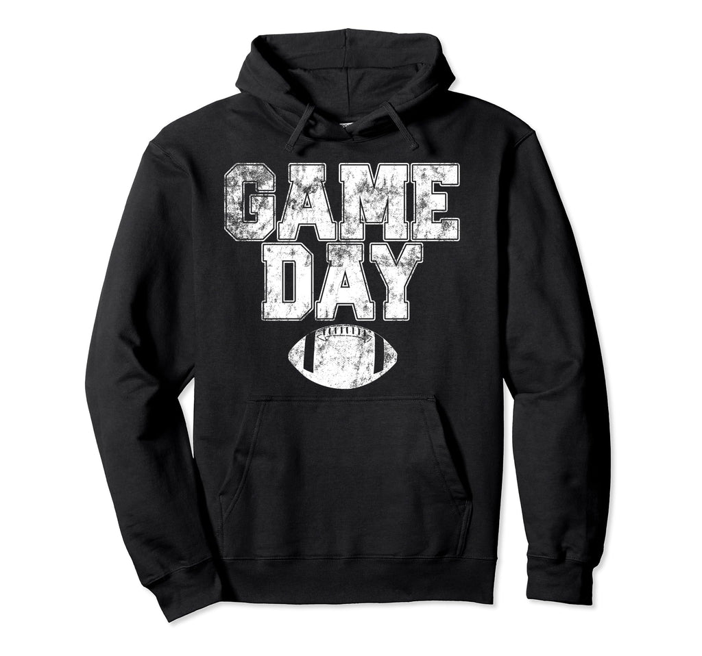 Football Day Game Distressed Gift Hoodie - Minimalist Print for Adults - T-Shirt, Sweatshirt, Hoodie