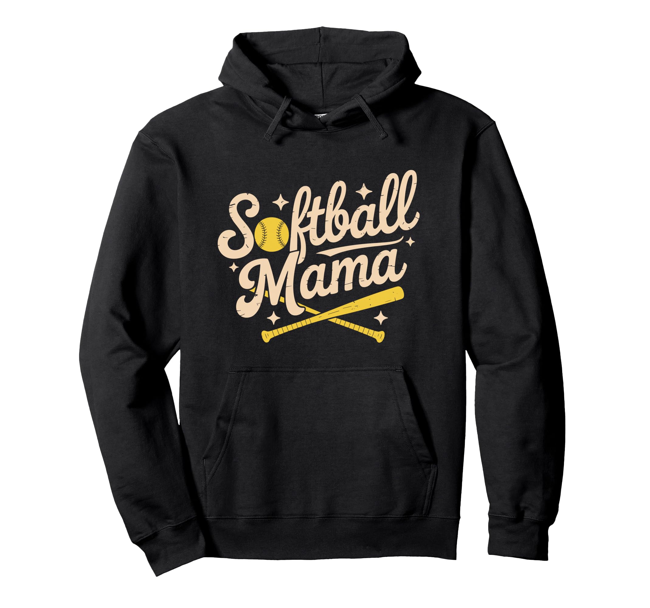 Softball Mama Baseball Sports Game Hoodie - Minimalist Print for Adults - T-Shirt, Sweatshirt, Hoodie