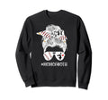 Mom Both Messy Bun Cheerleader Sweatshirt - Minimalist Print Unisex - T-Shirt, Sweatshirt, Hoodie