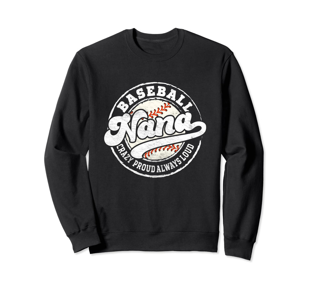 Baseball Nana Matching Family Sweatshirt - Minimalist Print for Adults - T-Shirt, Sweatshirt, Hoodie