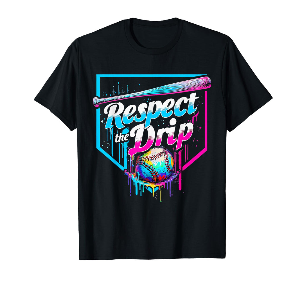 Baseball Drip Respect Drip Player Ice T-Shirt - Graphic Print Men Women - T-Shirt, Sweatshirt, Hoodie