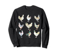 Chicken Hens Boho Farmhouse Sweatshirt - Fun Novelty Design for Adults - T-Shirt, Sweatshirt, Hoodie