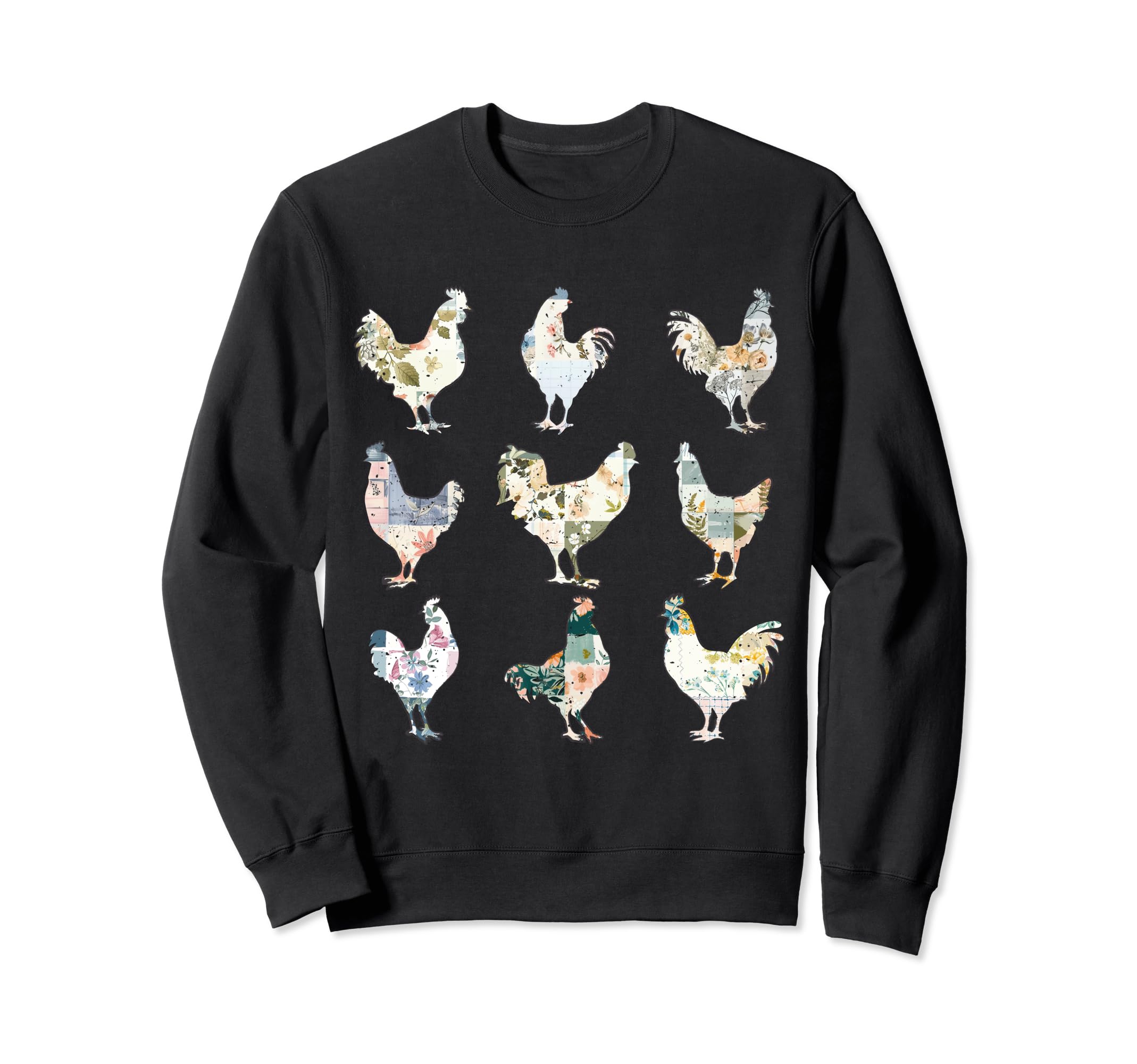 Chicken Hens Boho Farmhouse Sweatshirt - Fun Novelty Design for Adults - T-Shirt, Sweatshirt, Hoodie