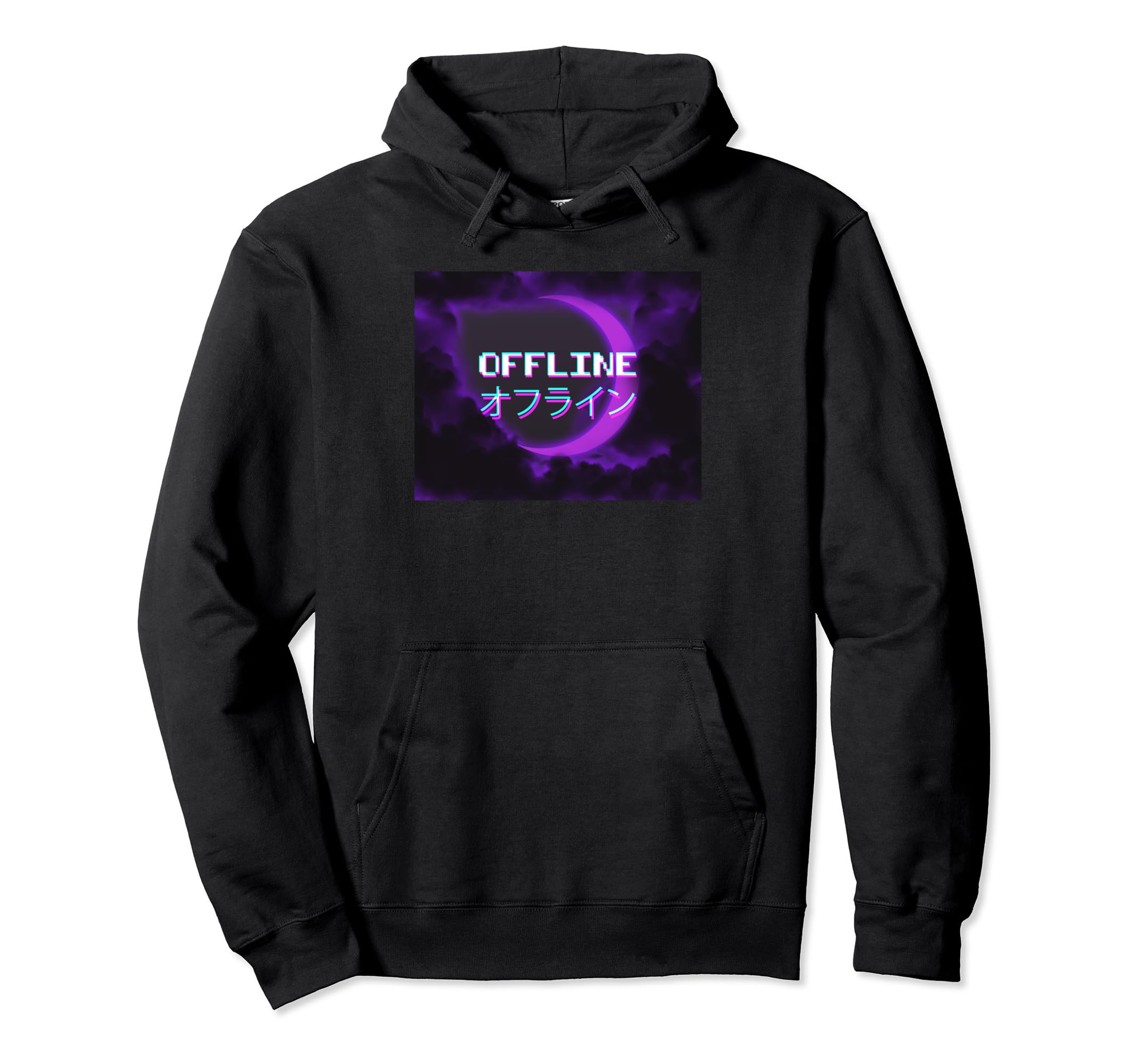 Offline Aesthetic Vaporwave 90S Hoodie - Casual Everyday Wear Men Women - T-Shirt, Sweatshirt, Hoodie
