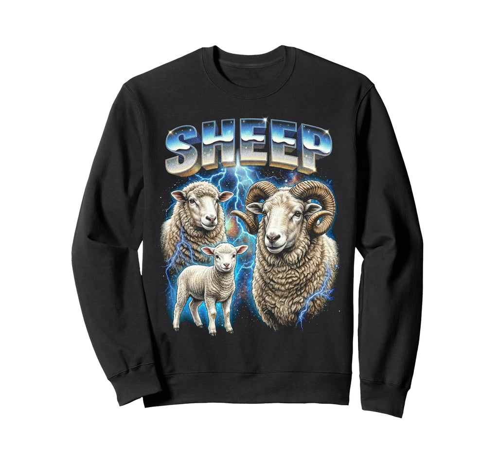 Sheep 80S Funny Sheep Lover 90S Sweatshirt - Unique Graphic Men Women - T-Shirt, Sweatshirt, Hoodie