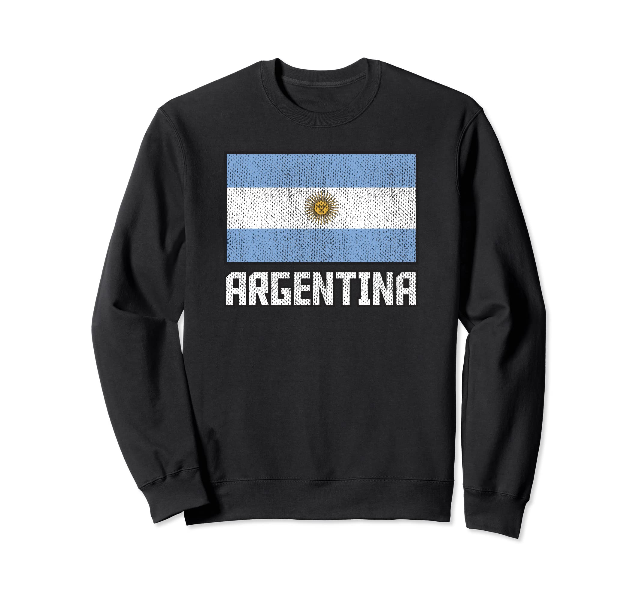 Argentina Flag Distressed Sweatshirt - Custom Art Print for Adults - T-Shirt, Sweatshirt, Hoodie
