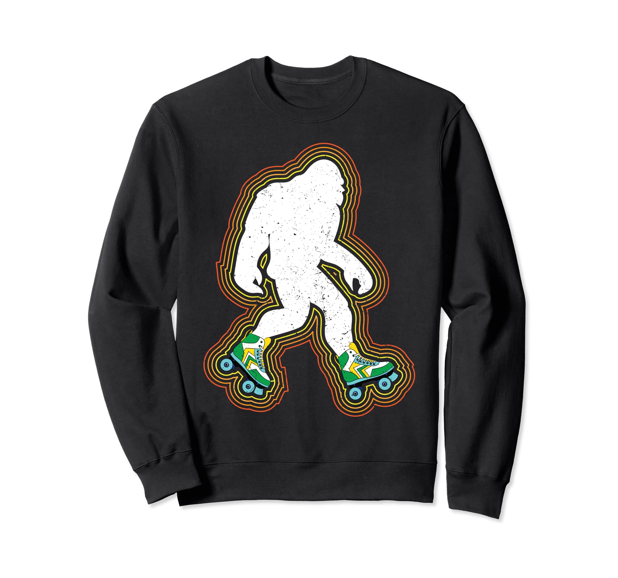 Bigfoot Skates Sasquatch Gift Sweatshirt - Fun Novelty Design for Adults - T-Shirt, Sweatshirt, Hoodie