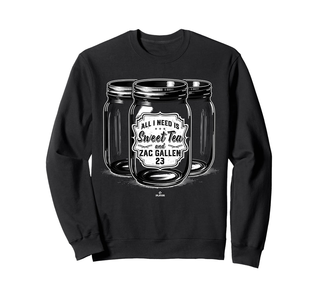 Sweet Tea And Zac Gallen Sweatshirt - Fun Novelty Design for Adults - T-Shirt, Sweatshirt, Hoodie