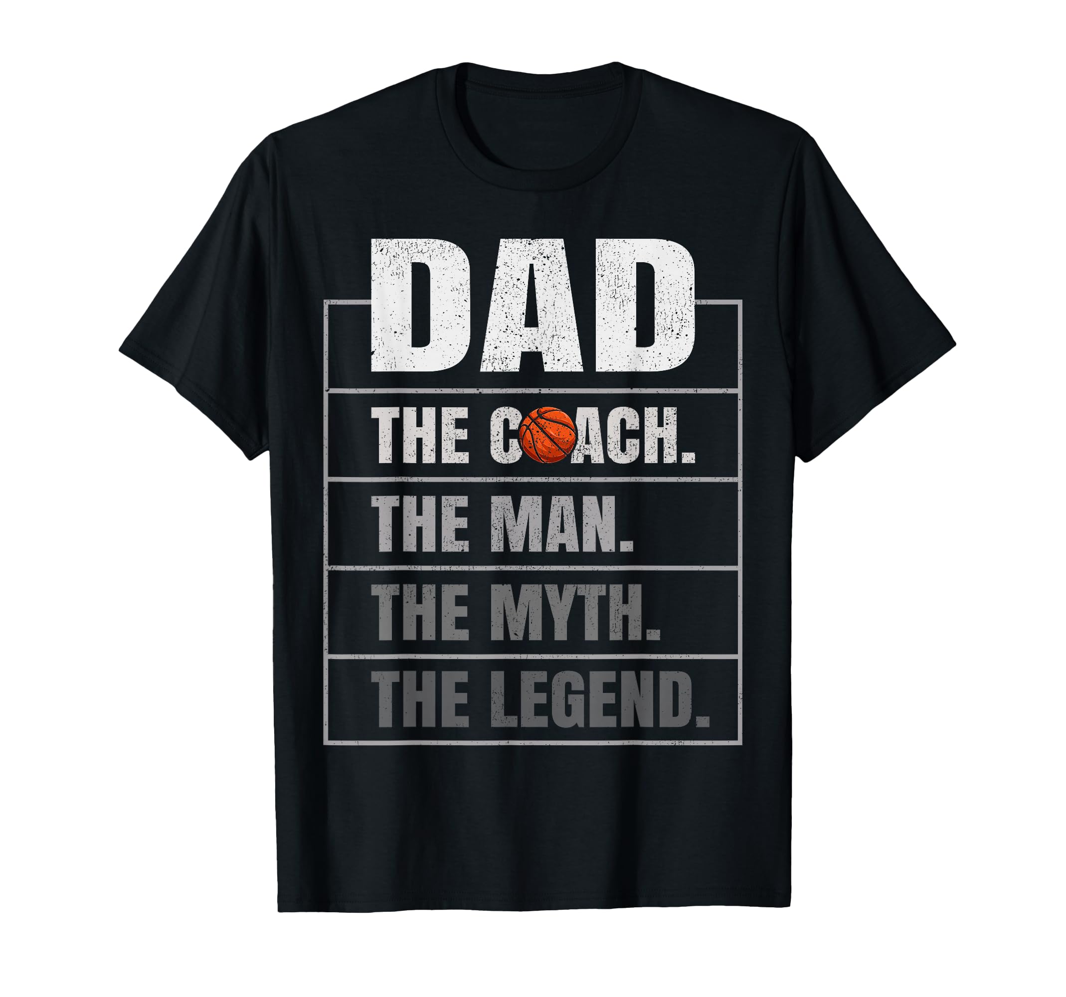 Basketball Coach Dad Myth Legend T-Shirt - Minimalist Print Unisex - T-Shirt, Sweatshirt, Hoodie