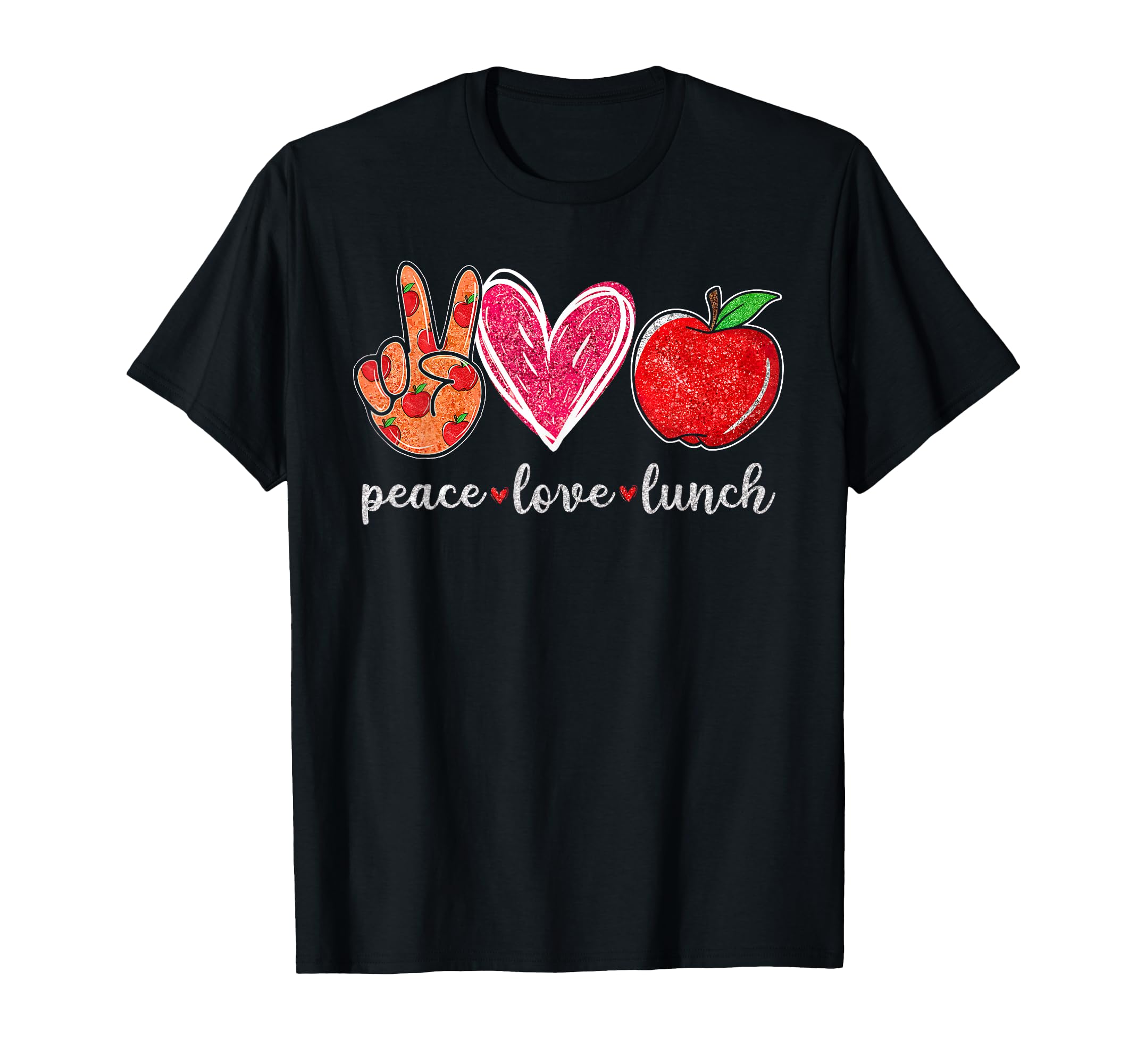 Peace Love Lunch Funny Lunch Lady Womens T-Shirt - Custom Art Print Unisex - T-Shirt, Sweatshirt, Hoodie