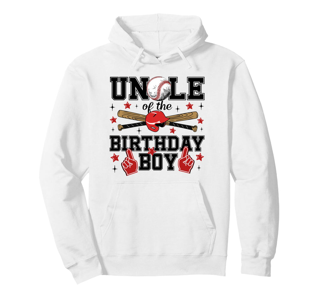 Uncle Birthday Baseball Sport Family Hoodie - Minimalist Print Men Women - T-Shirt, Sweatshirt, Hoodie