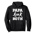 Papa Both Funny Soccer Baseball Papa Hoodie - Graphic Print for Adults - T-Shirt, Sweatshirt, Hoodie