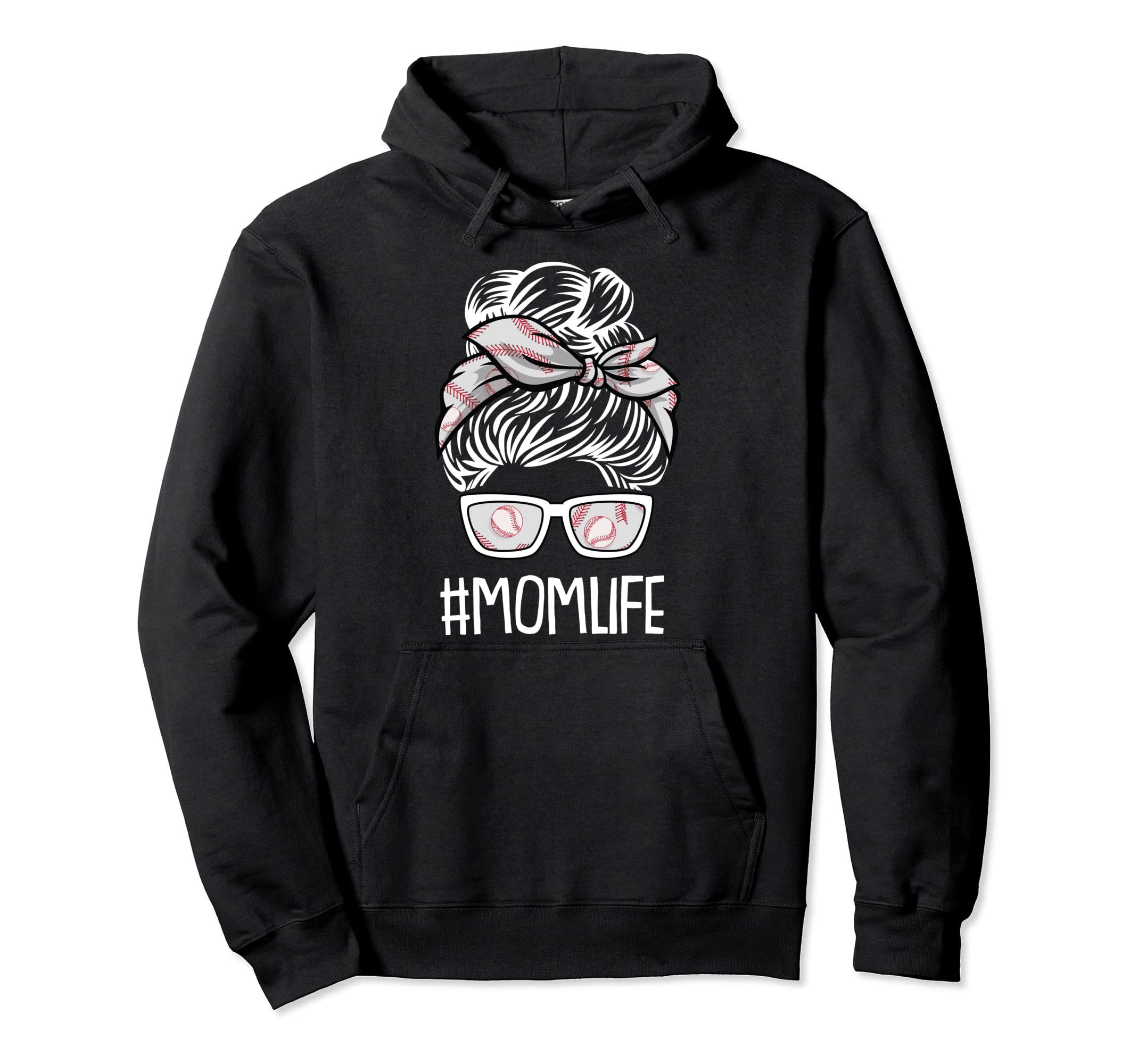 Mom Life Mothers Day Baseball Sport Lover Hoodie - Graphic Print Unisex - T-Shirt, Sweatshirt, Hoodie