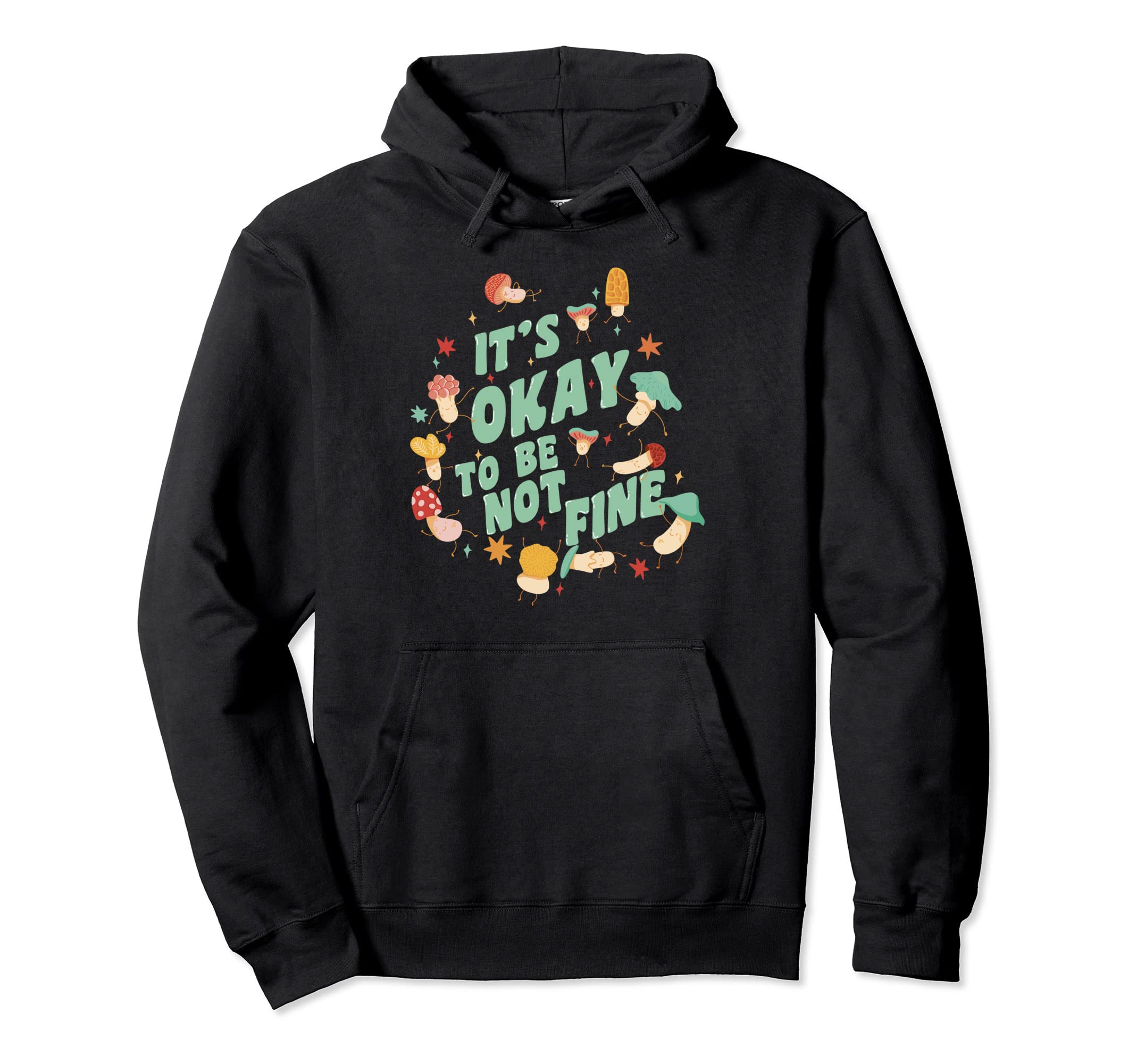 Boho Mushrooms 60S 70S Hippie Tie Dye Hoodie - Aesthetic Graphic Unisex - T-Shirt, Sweatshirt, Hoodie