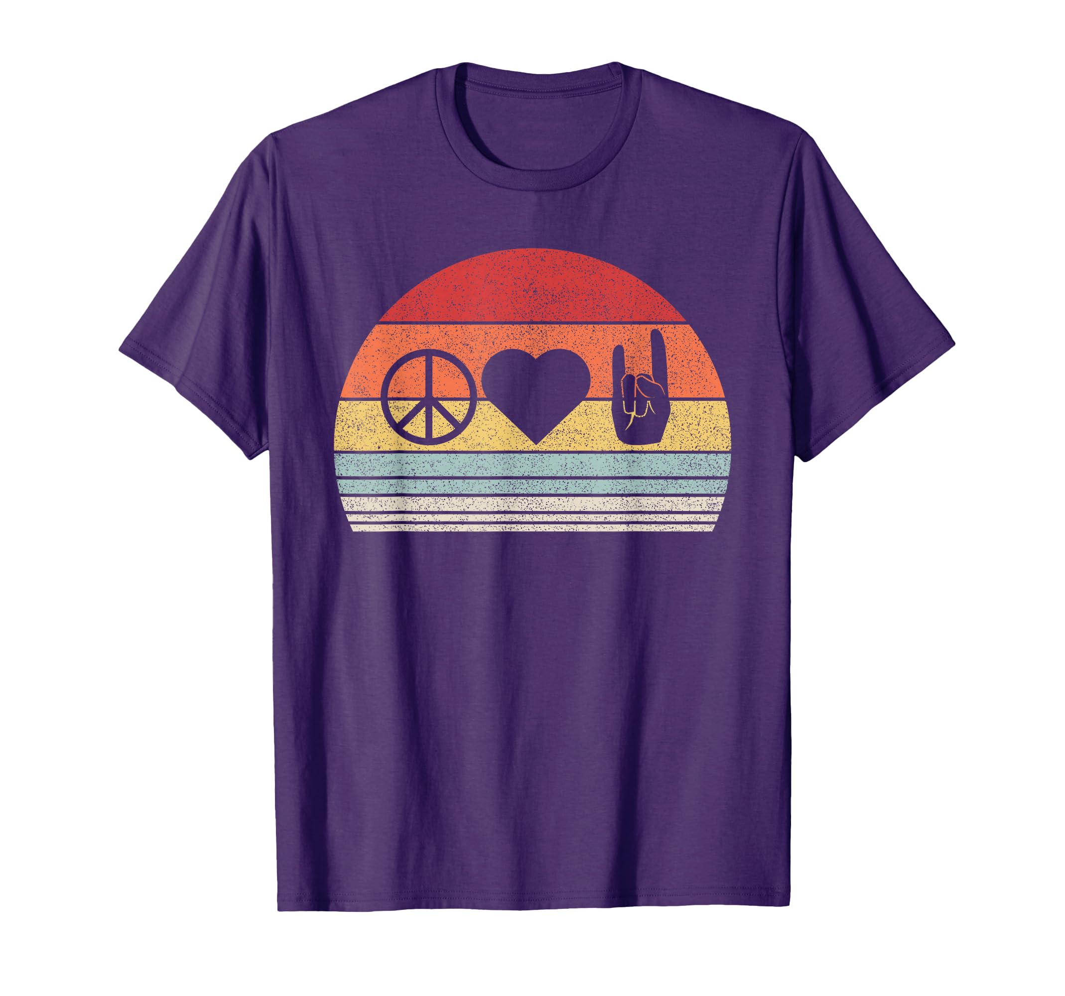 Peace Love Rock And Roll T-Shirt - Fun Novelty Design for Adults - T-Shirt, Sweatshirt, Hoodie