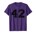 Number 42 Varsity Distressed Sport T-Shirt - Streetwear Style for Adults - T-Shirt, Sweatshirt, Hoodie